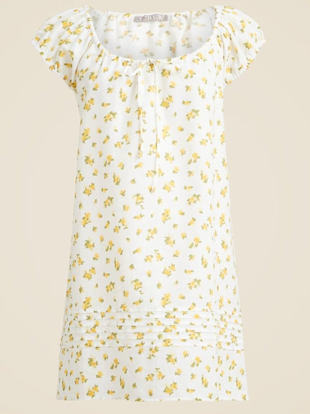 Mini Floral Linen Dress